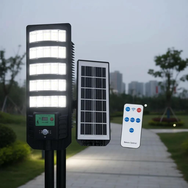 FOCO SOLAR LED 500W EXTERIOR CON CONTROL Y SOPORTE - 1