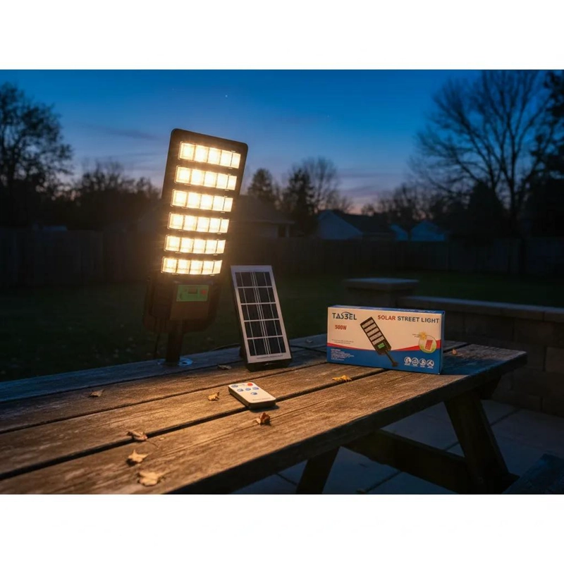 FOCO SOLAR LED 500W EXTERIOR CON CONTROL Y SOPORTE - 4