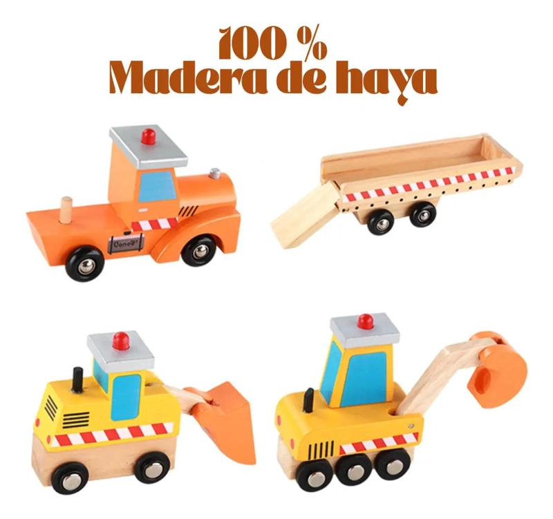 CAMION TRANSPORTADOR DE MAQUINARIA DE MADERA EDUCATIVO - 3