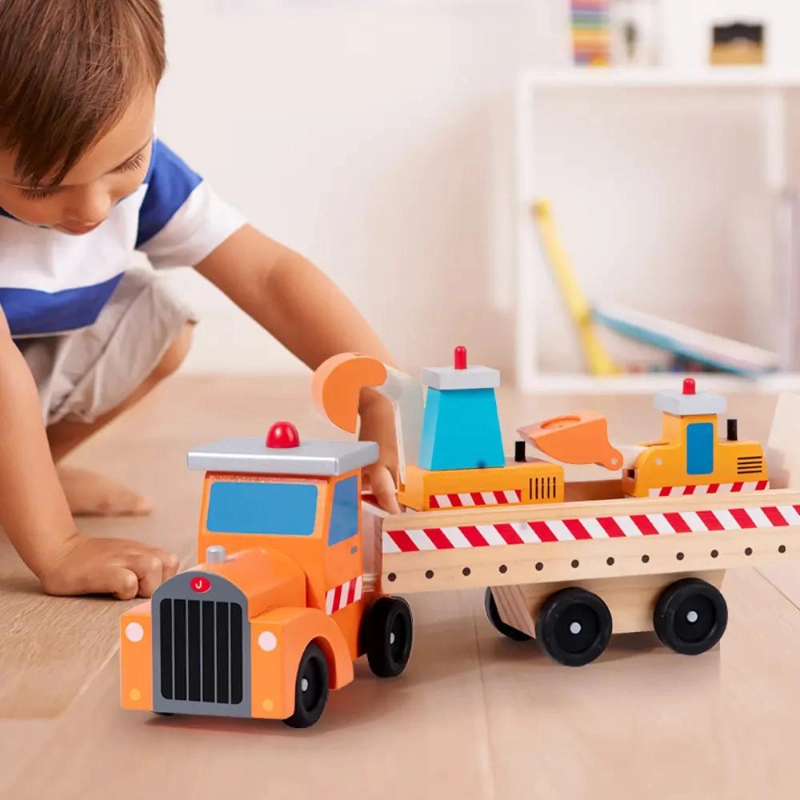 CAMION TRANSPORTADOR DE MAQUINARIA DE MADERA EDUCATIVO - 4