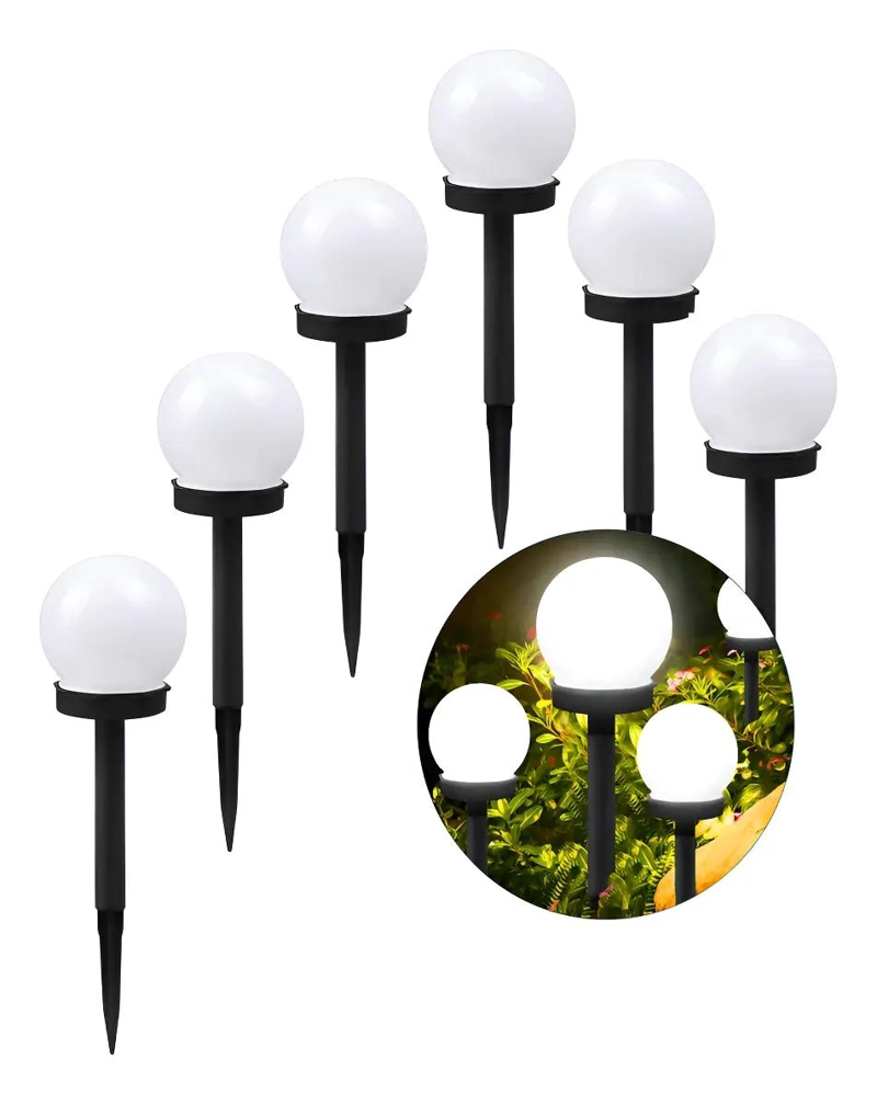 PACK 6 FAROLES SOLARES PARA JARDIN EXTERIOR - 1