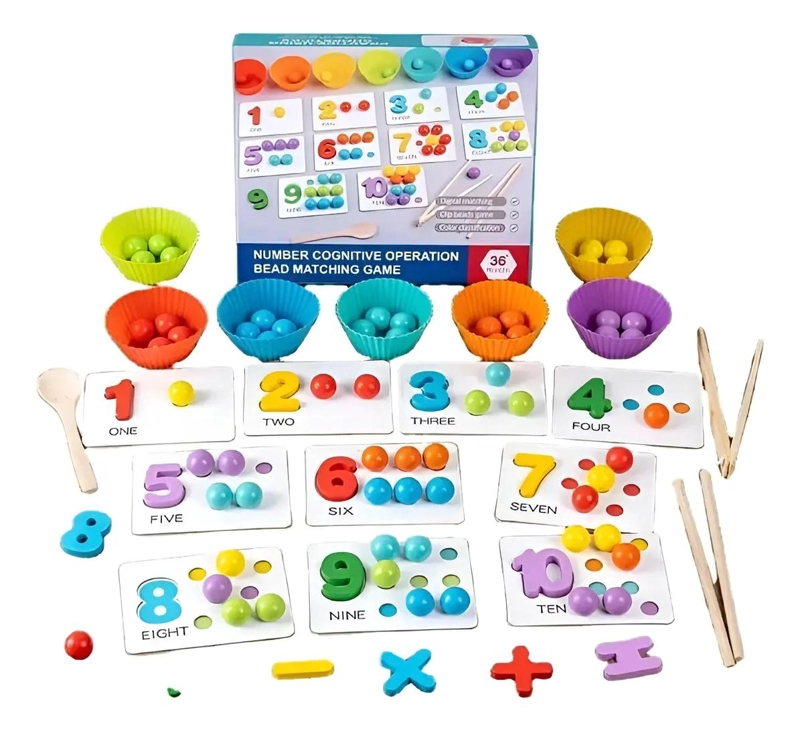 JUEGO EDUCATIVO SENSORIAL DE MADERA PARA NIÑOS - 1