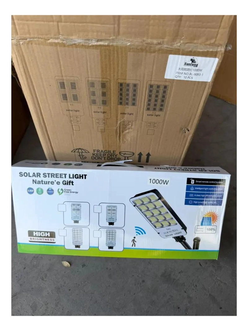 FOCO SOLAR LED 1000W CON SENSOR DE MOVIMIENTO PARA ALUMBR - 2