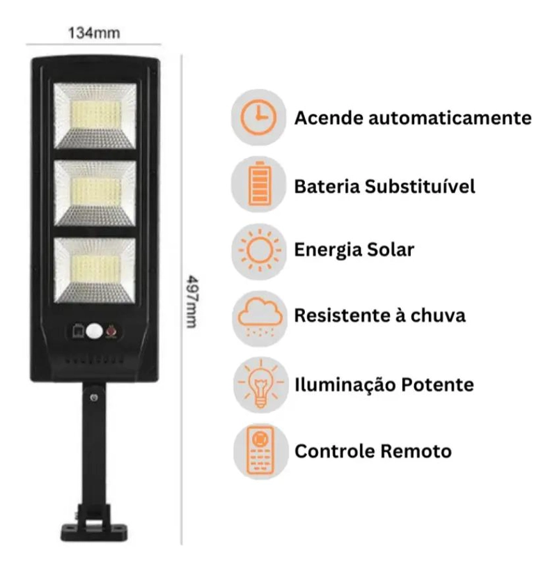 FOCO LED SOLAR PROYECTOR 300W CON SENSOR DE MOVIMIENTO - 2