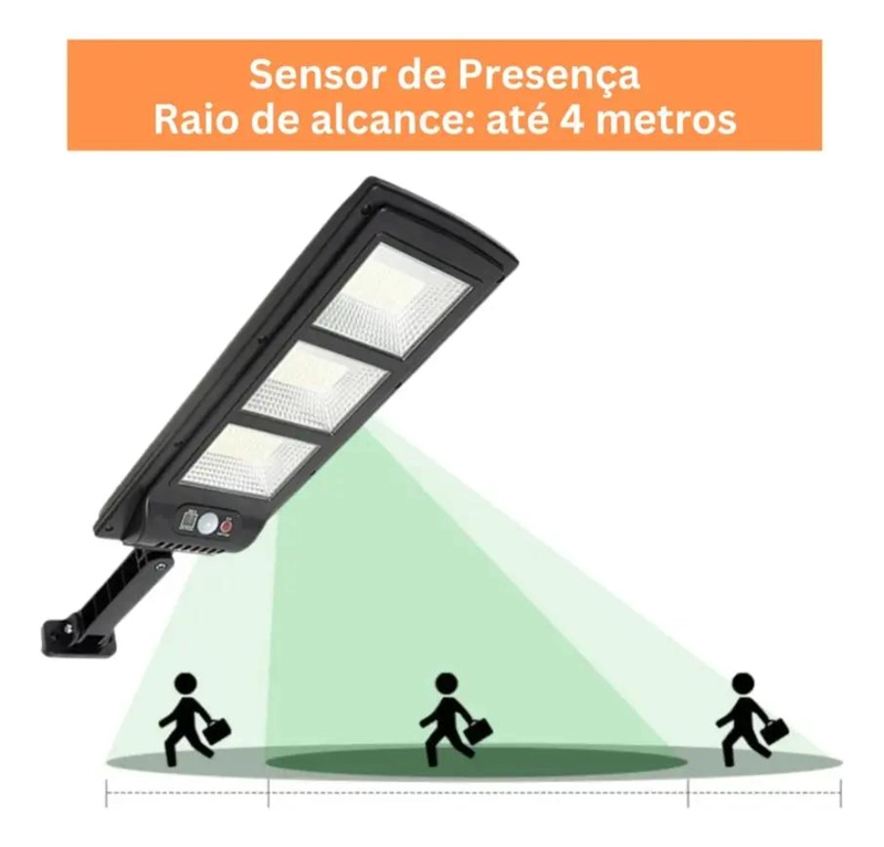 FOCO LED SOLAR PROYECTOR 300W CON SENSOR DE MOVIMIENTO - 5
