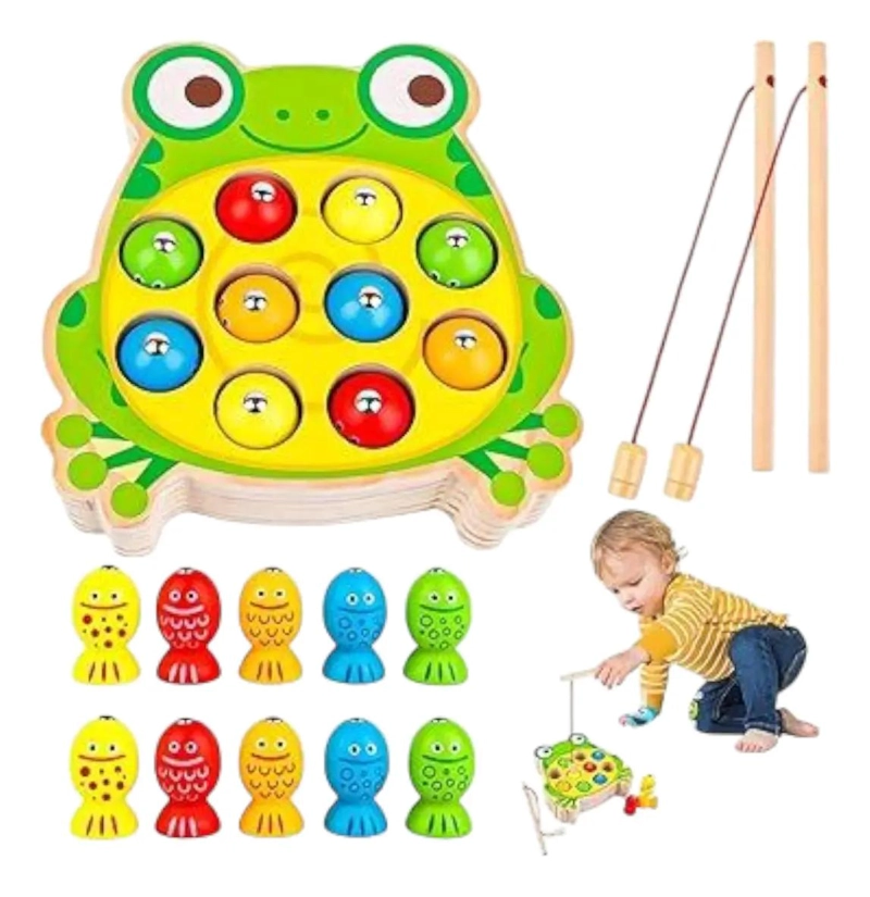 JUGUETE DE MADERA PESCA MAGNE TICA PARA NIÑOS - 1