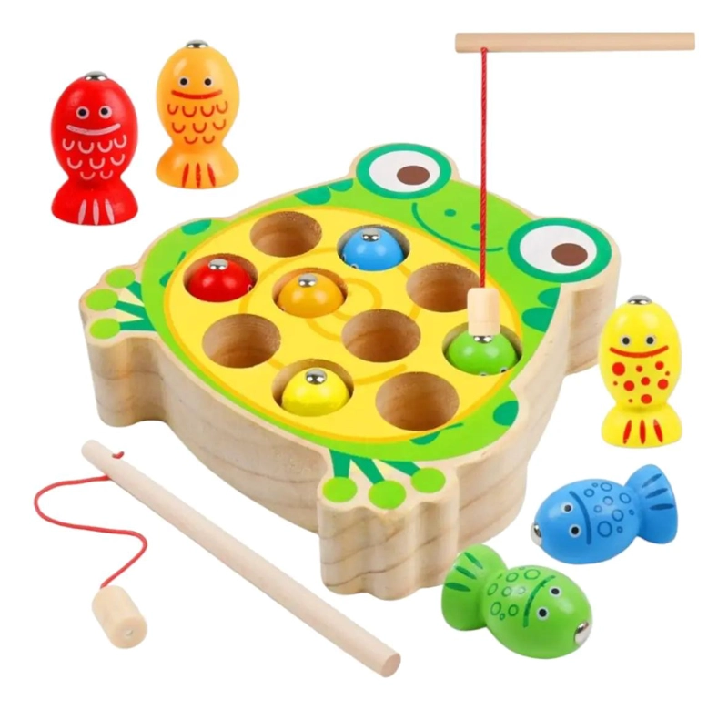 JUGUETE DE MADERA PESCA MAGNE TICA PARA NIÑOS - 2