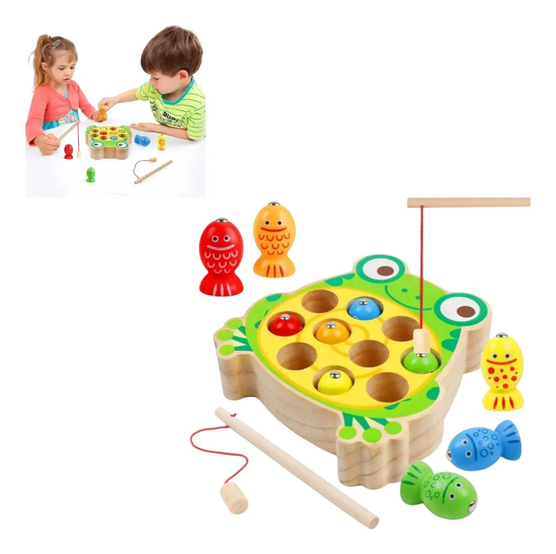 JUGUETE DE MADERA PESCA MAGNE TICA PARA NIÑOS - 3