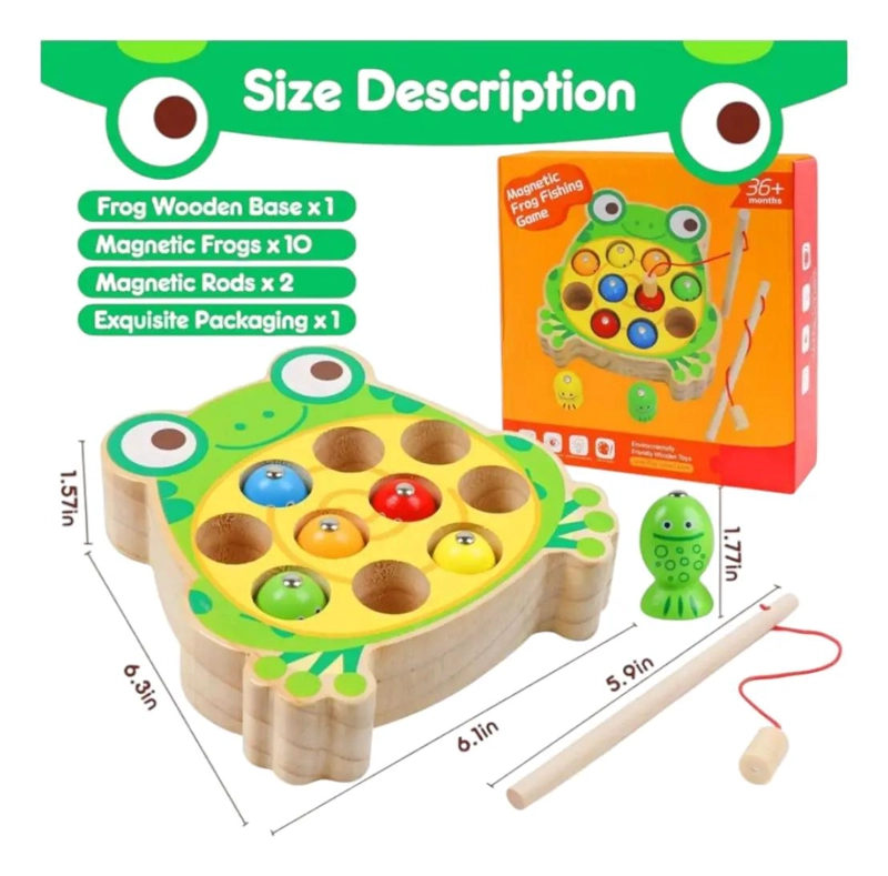 JUGUETE DE MADERA PESCA MAGNE TICA PARA NIÑOS - 4