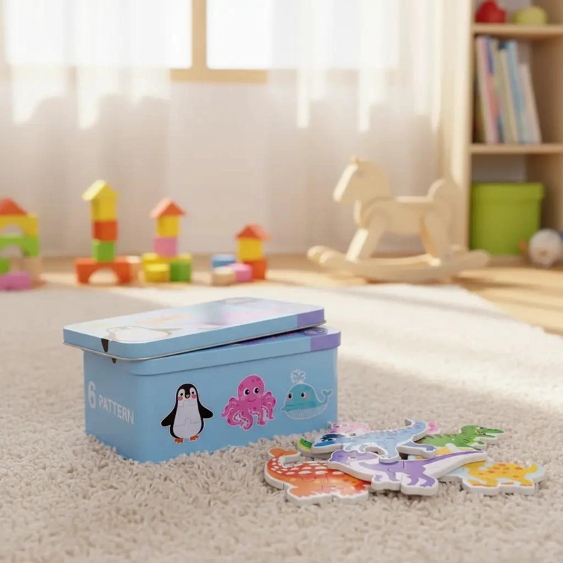 PUZZLE DE MADERA DIDACTICO CON ANIMALES - 2