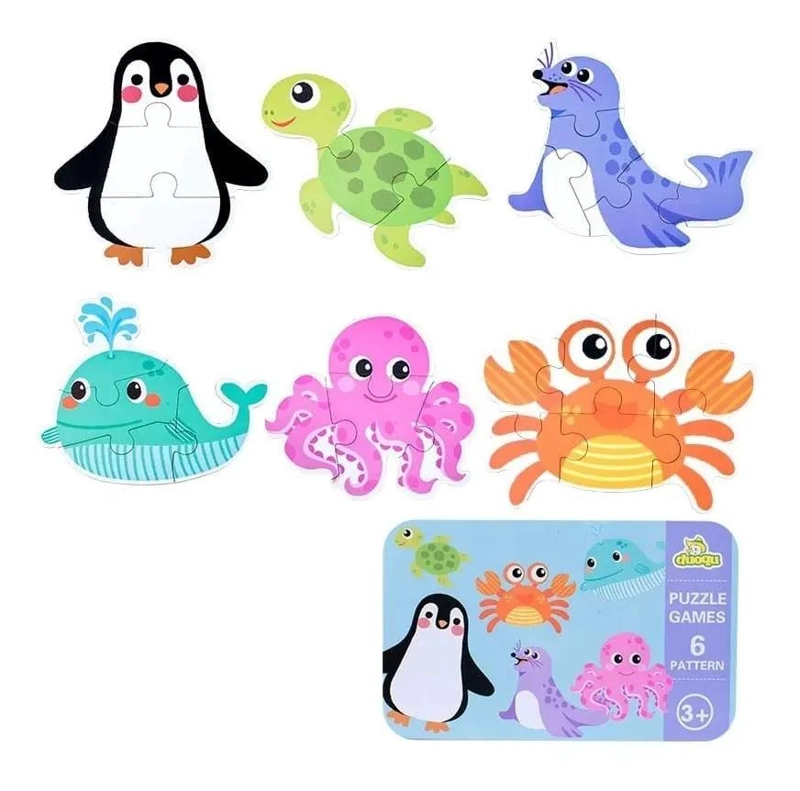 PUZZLE DE MADERA DIDACTICO CON ANIMALES - 4