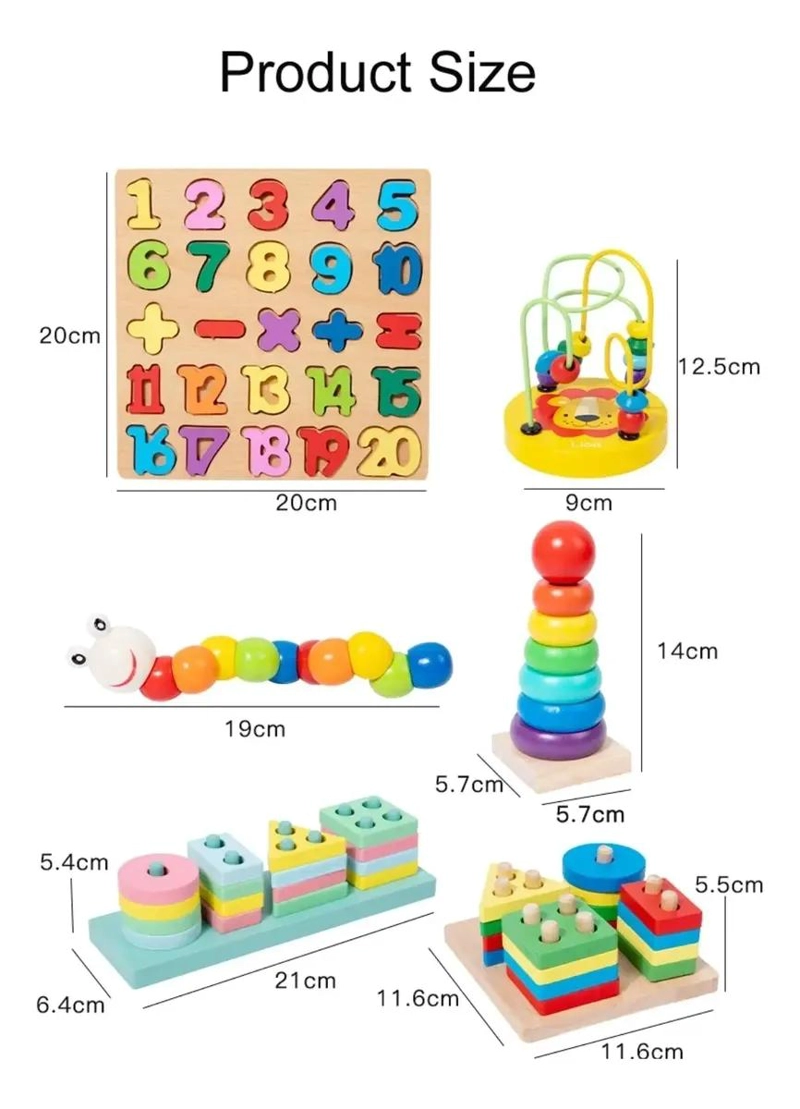 PACK 8 JUEGOS MONTESSORI DIDACTICOS Y DIVERTIDOS - 2