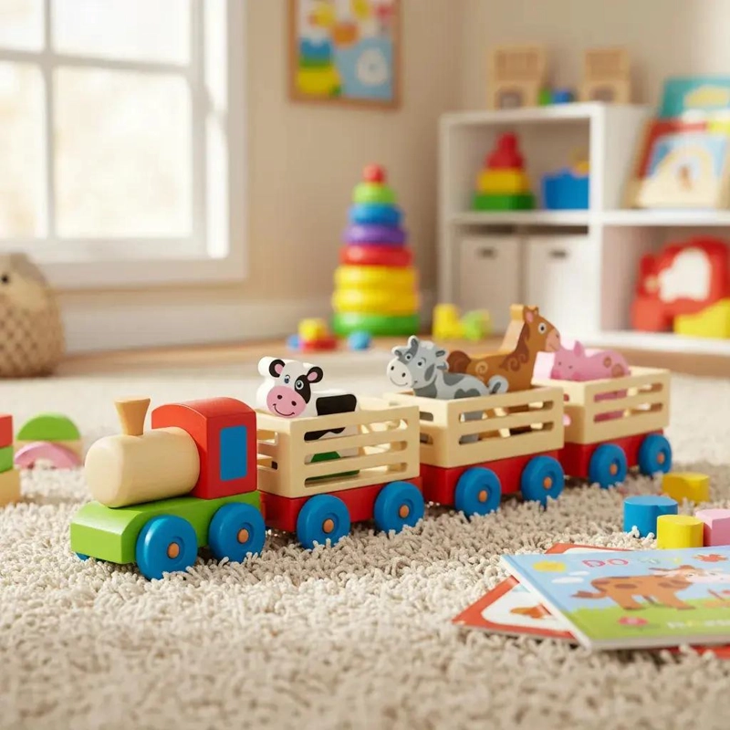 JUEGO DE ENCAJE DE MADERA MONTESSORI PARA NIÑOS - 2