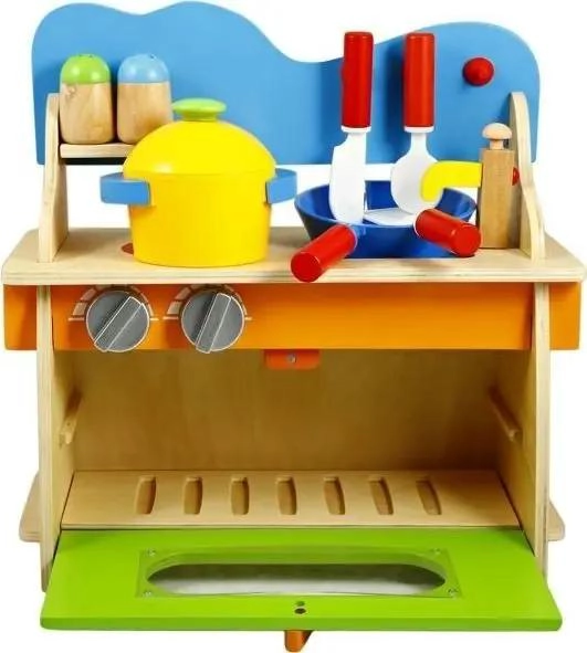 COCINA DE MADERA CON 3 FRUTAS CORTABLES DE VELCRO - 2