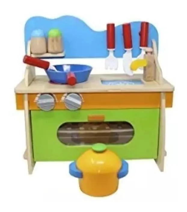 COCINA DE MADERA CON 3 FRUTAS CORTABLES DE VELCRO - 4