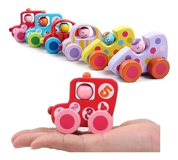 PACK 6 COCHES DE MADERA DIDACTICOS MONTESSORI - 1
