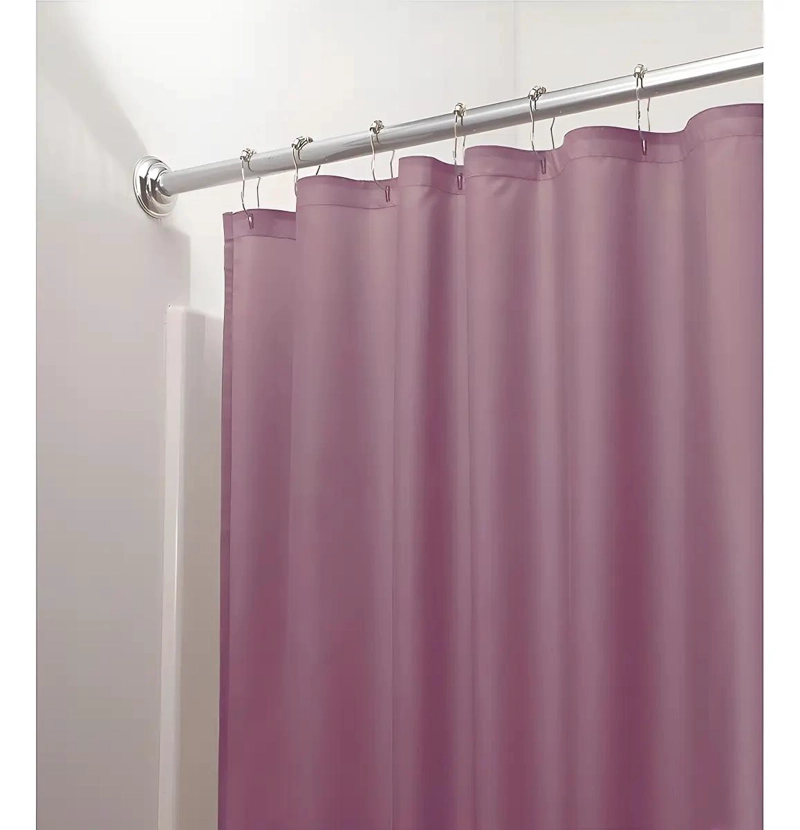 CORTINA DE BAÑO IMPERMEABLE ROSA 180X180 CM - 1