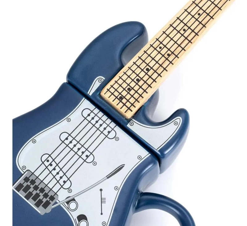 TAZON DE CERAMICA XL CON DISEÑO 3D DE GUITARRA - 4