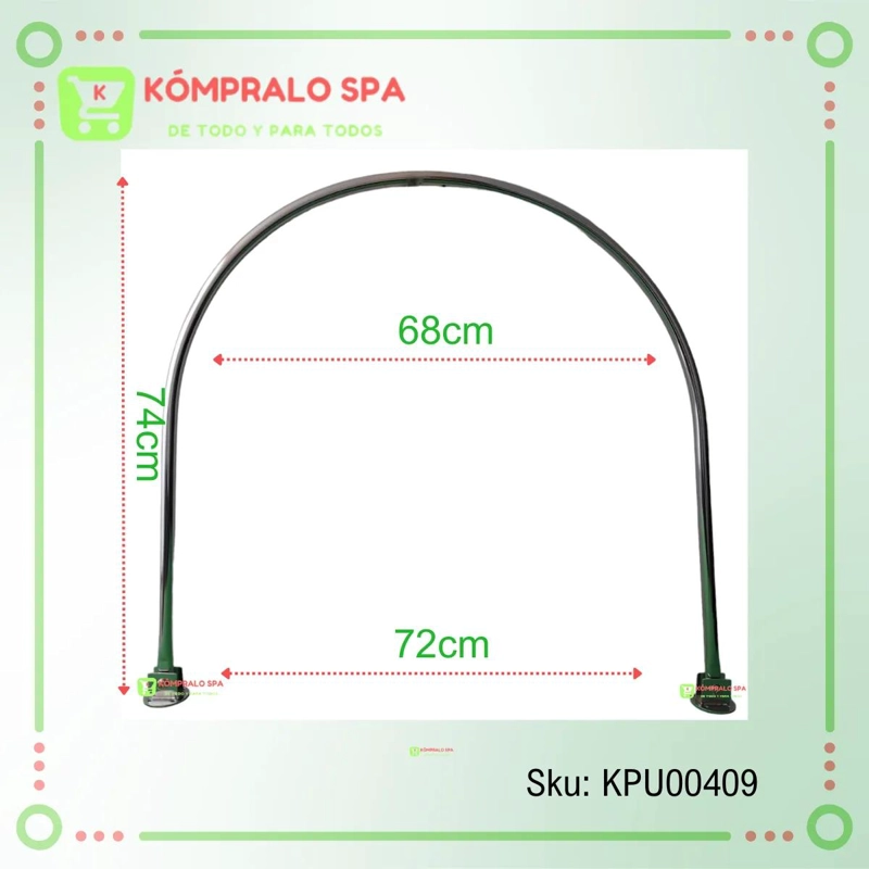 ARO PROBADOR DE METAL CROMADO PARA CORTINA - 4