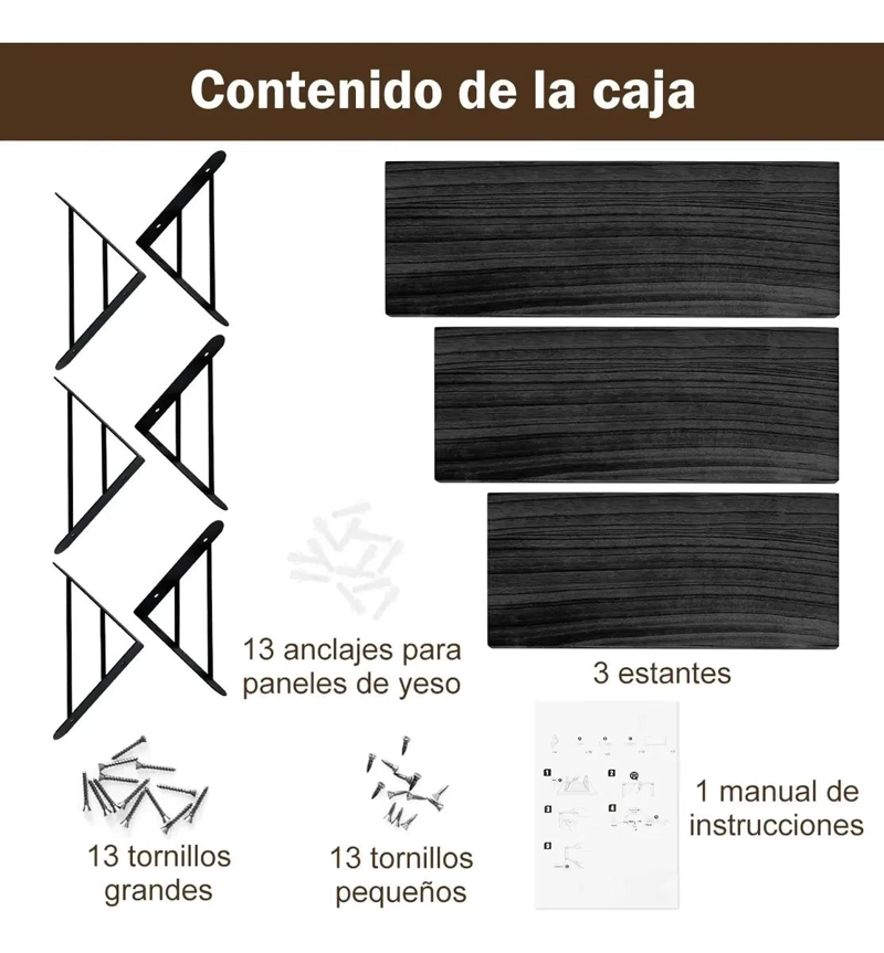 REPISAS FLOTANTES DE MADERA MULTIPROPOSITO PARA BAÑO - 5