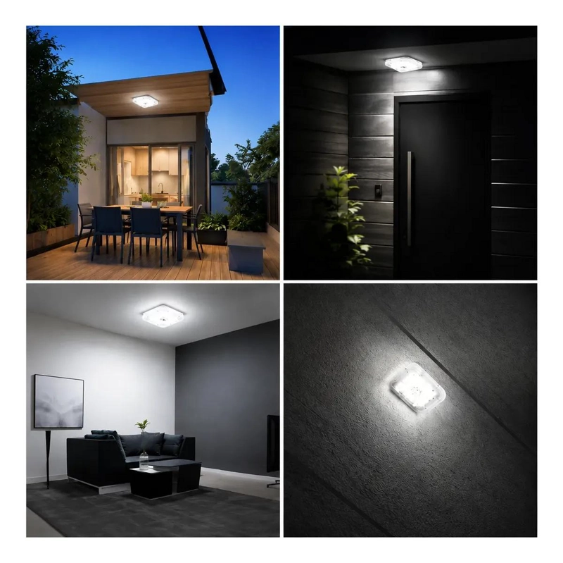 LAMPARA SOLAR EXTERIOR 300W LED LUZ FRIA CON CONTROL - 3