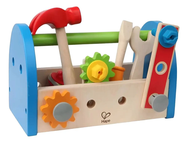 KIT DE HERRAMIENTAS DE MADERA PARA NIÑOS JUEGO DE ROL - 1