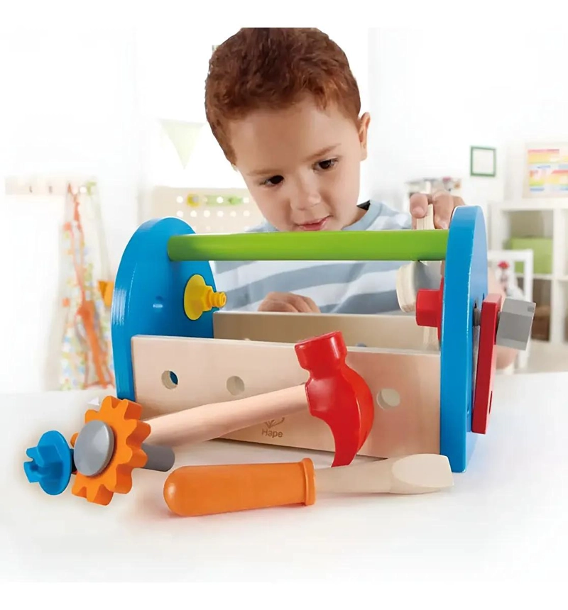 KIT DE HERRAMIENTAS DE MADERA PARA NIÑOS JUEGO DE ROL - 2