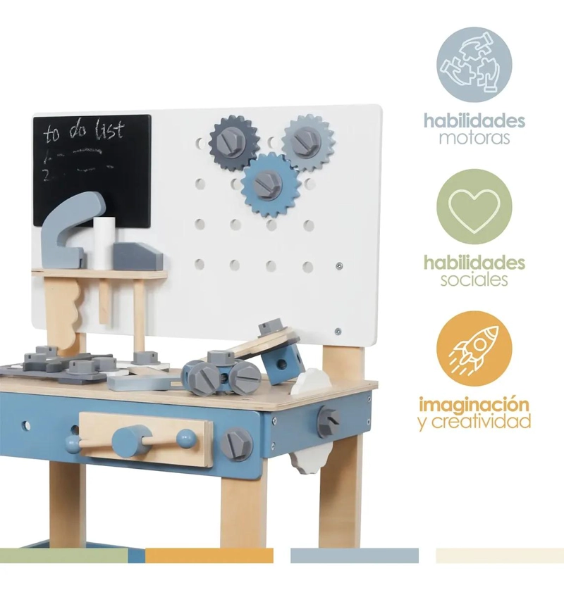JUEGO DE CONSTRUCCION CON HERRAMIENTAS DE MADERA PARA NIÑ - 3