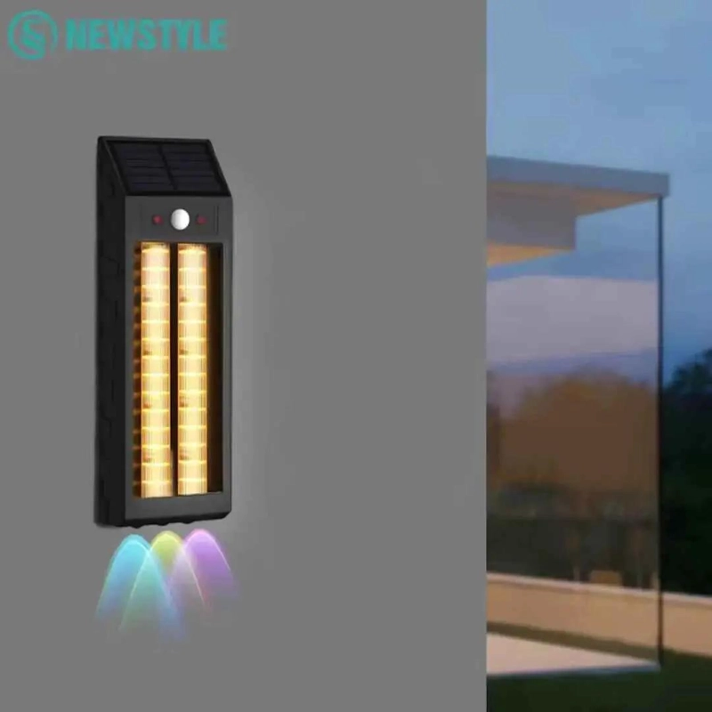 PACK 2 APLIQUES SOLARES LED DE PARED 18W DOBLE LUZ - 4