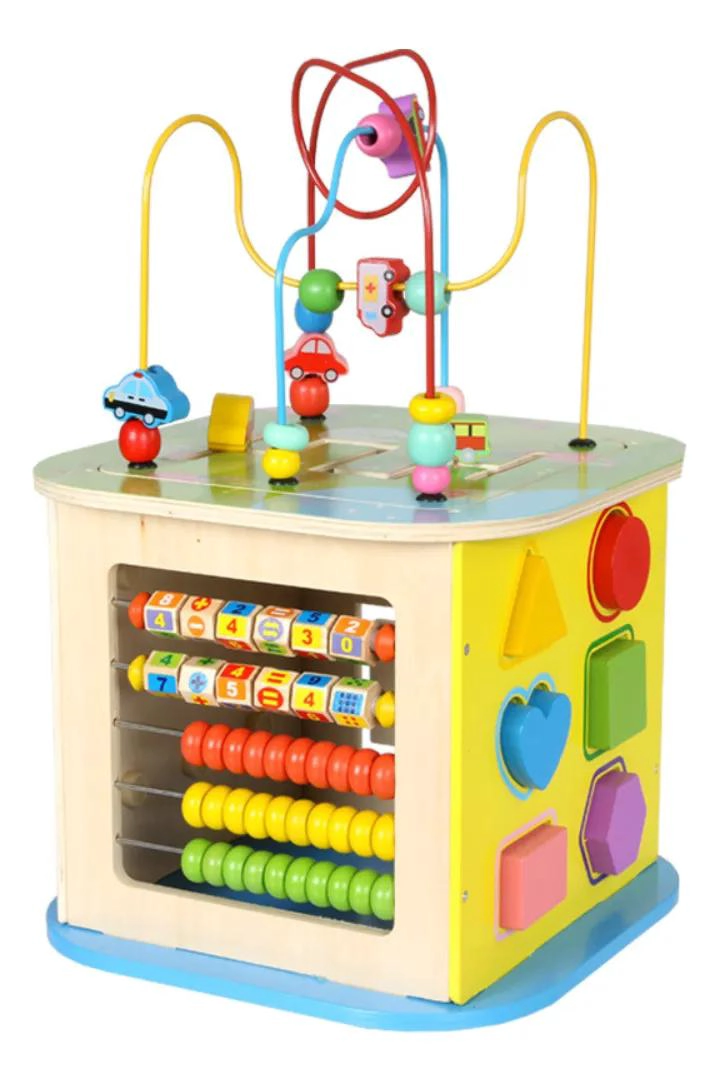 CUBO DIDACTICO DE MADERA 5 EN 1 CENTRO DE ACTIVIDADES - 3