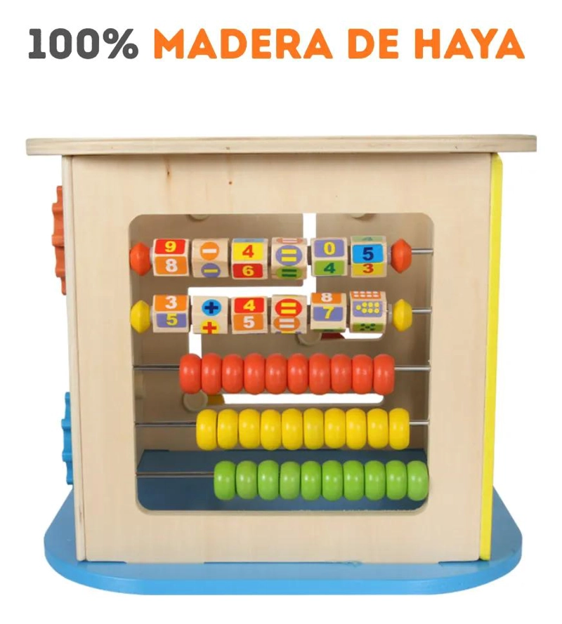 CUBO DIDACTICO DE MADERA 5 EN 1 CENTRO DE ACTIVIDADES - 5