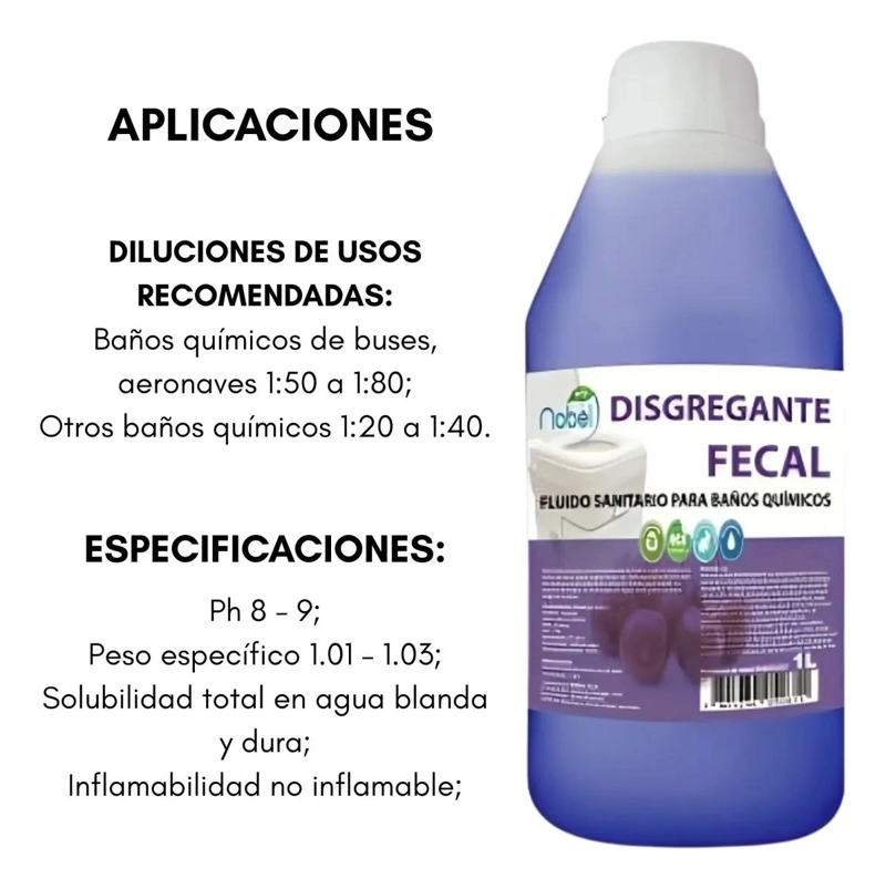 DISGREGANTE LIQUIDO BIODEGRADABLE PARA BAÑO QUIMICO 100ML - 2