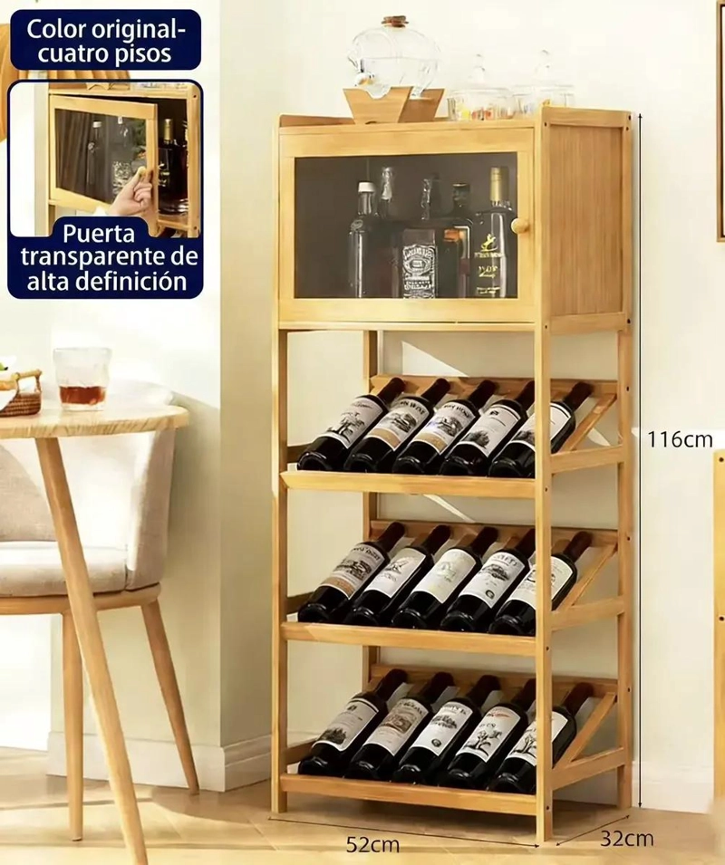 ESTANTE PARA BOTELLAS DE VINO PARA USO DOME STICO - 2