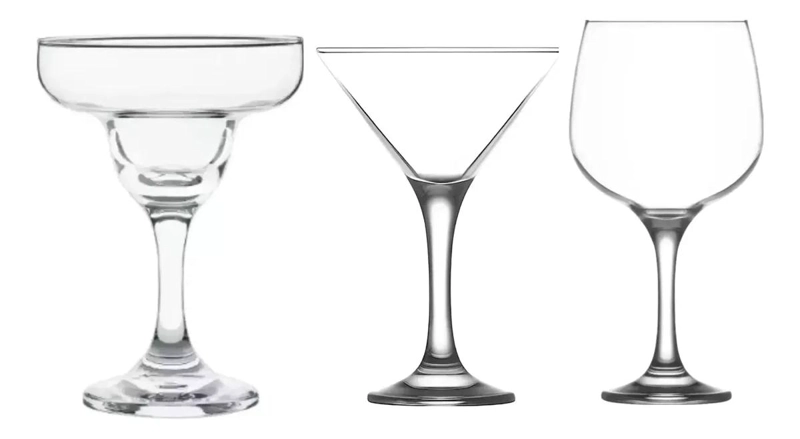 PACK 12 COPAS COCTEL PARA GIN TONIC, MARGARITA Y MARTINI - 1