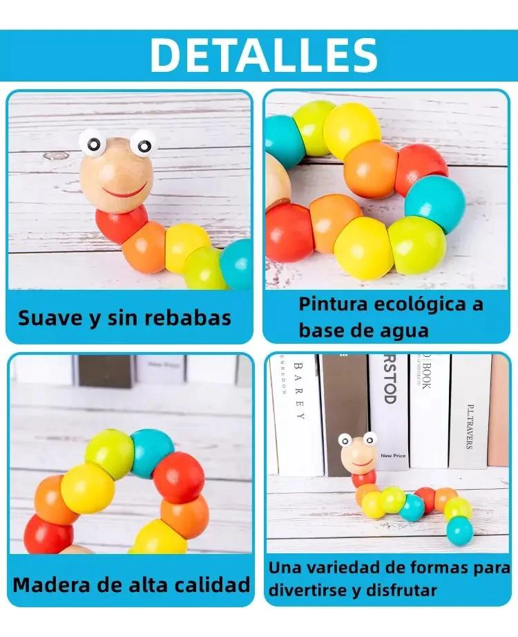 PACK 10 JUGUETES DIDACTICOS DE MADERA MONTESSORI - 4