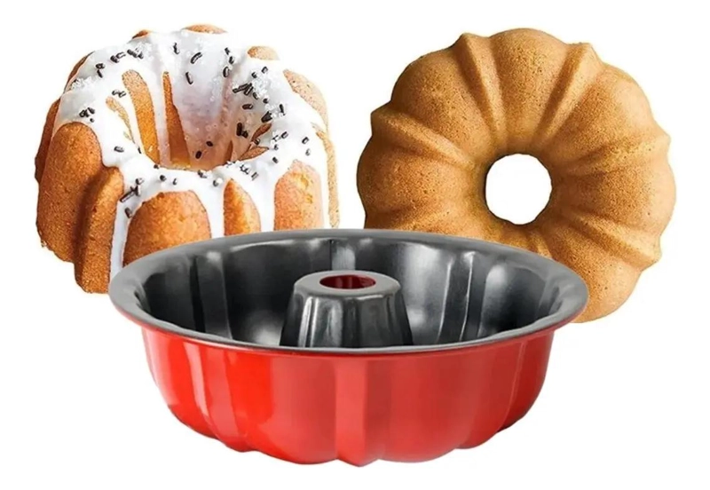 SET 3 MOLDES PARA BUNDT, FLAN Y QUEQUE CON DISEÑO ONDUL - 2