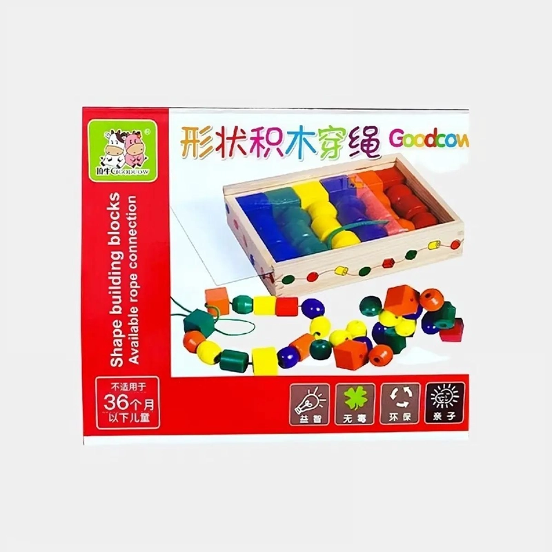 JUEGO DIDACTICO DE ENHEBRAR 30 PIEZAS DE MADERA - 5
