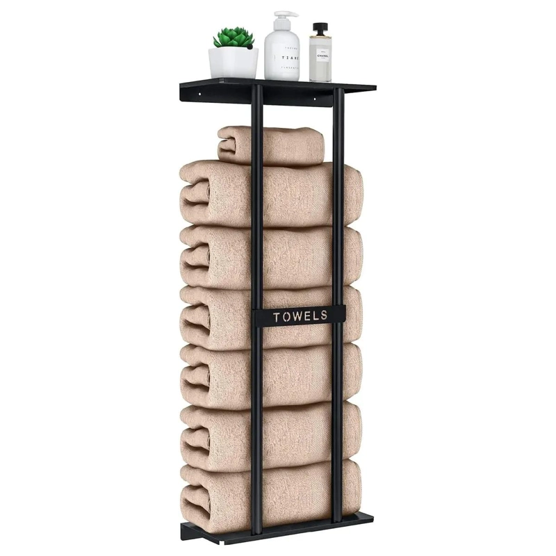 REPISA ESTANTE PARA BAÑO CON PORTA TOALLAS - 1