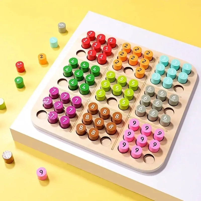 JUEGO DE MESA SUDOKU DE MADERA LOGICA MATEMATICA - 2