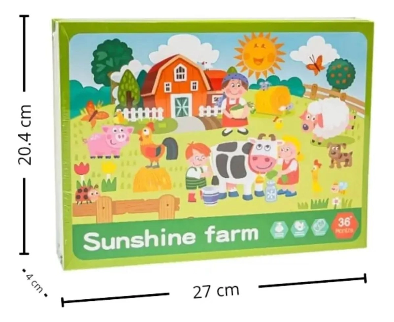 JUEGO PUZZLE IMANTADO ANIMALES DE LA GRANJA DIDACTICO - 2