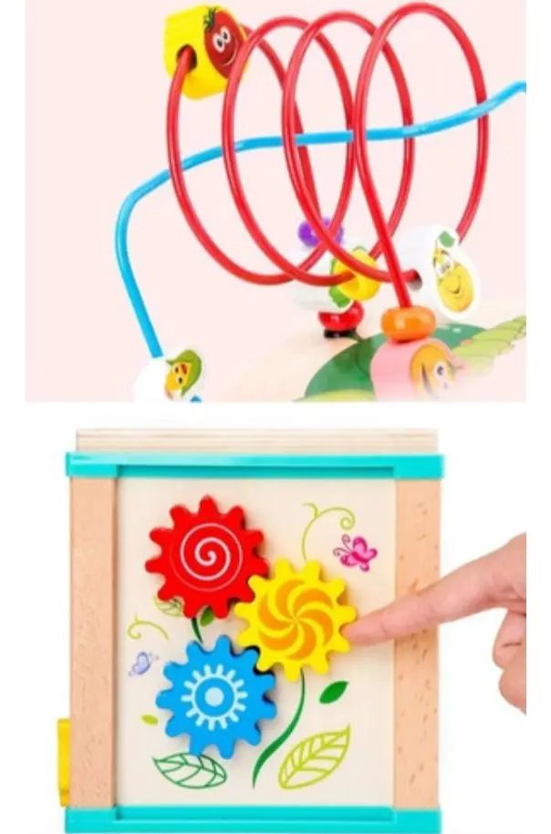 CAJA DE MOTRICIDAD CON PIZARRA PARA NIÑOS - 3