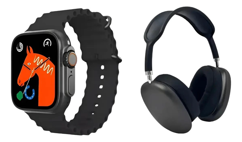 GENÉRICO COMBO AUDIFONOS P9 ULTRA 2 Y SMARTWATCH BIG 2.20 CON 7 CI