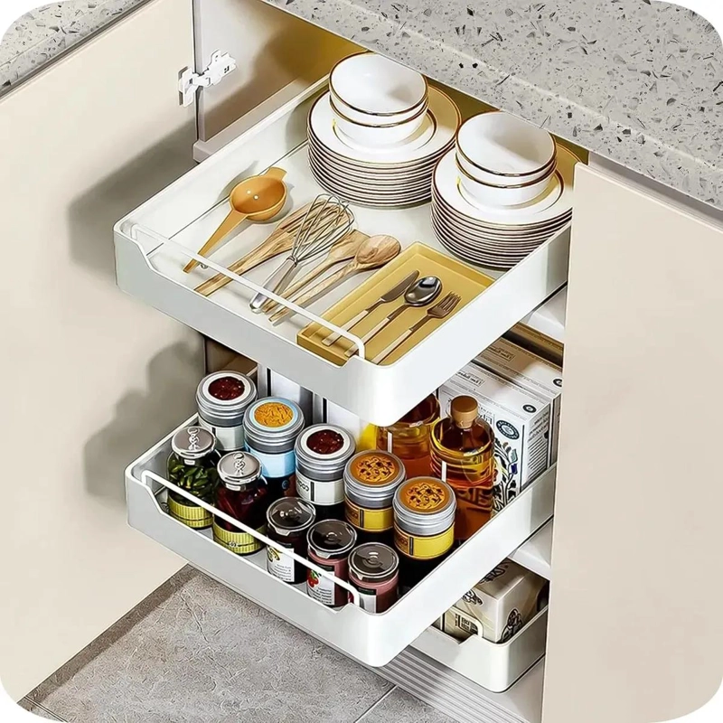 BANDEJA ORGANIZADORA DESLIZABLE PARA CAJON DE COCINA - 1