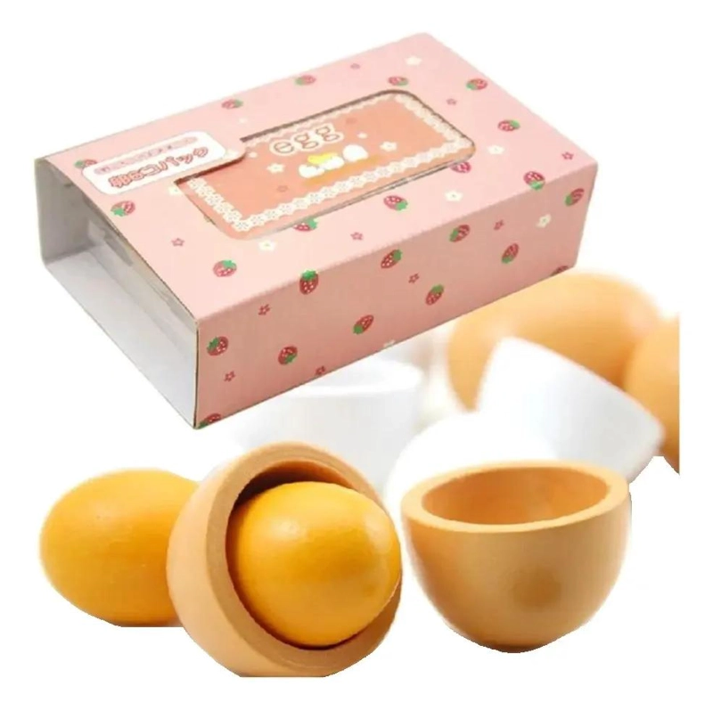JUGUETE DIDACTICO HUEVOS DE MADERA PARA NIÑOS - 1