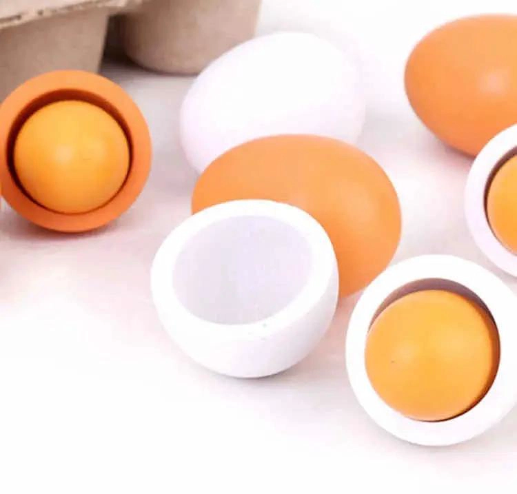 JUGUETE DIDACTICO HUEVOS DE MADERA PARA NIÑOS - 3