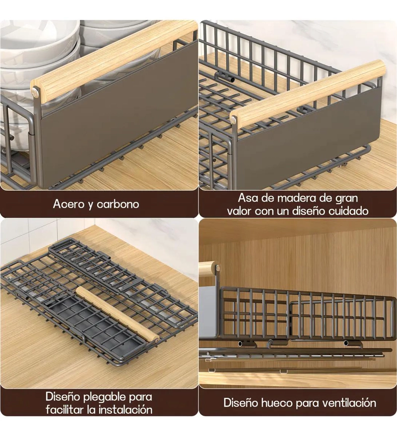 ORGANIZADOR DE GABINETE EXTRAIBLE 2 PIEZAS - 2