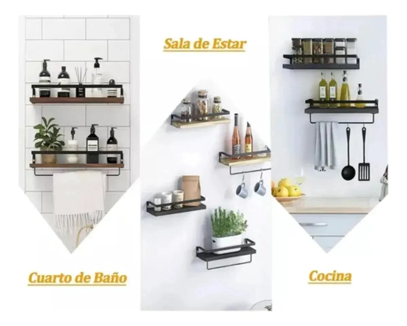 KIT DE 2 REPISAS FLOTANTES PARA PARED - 4
