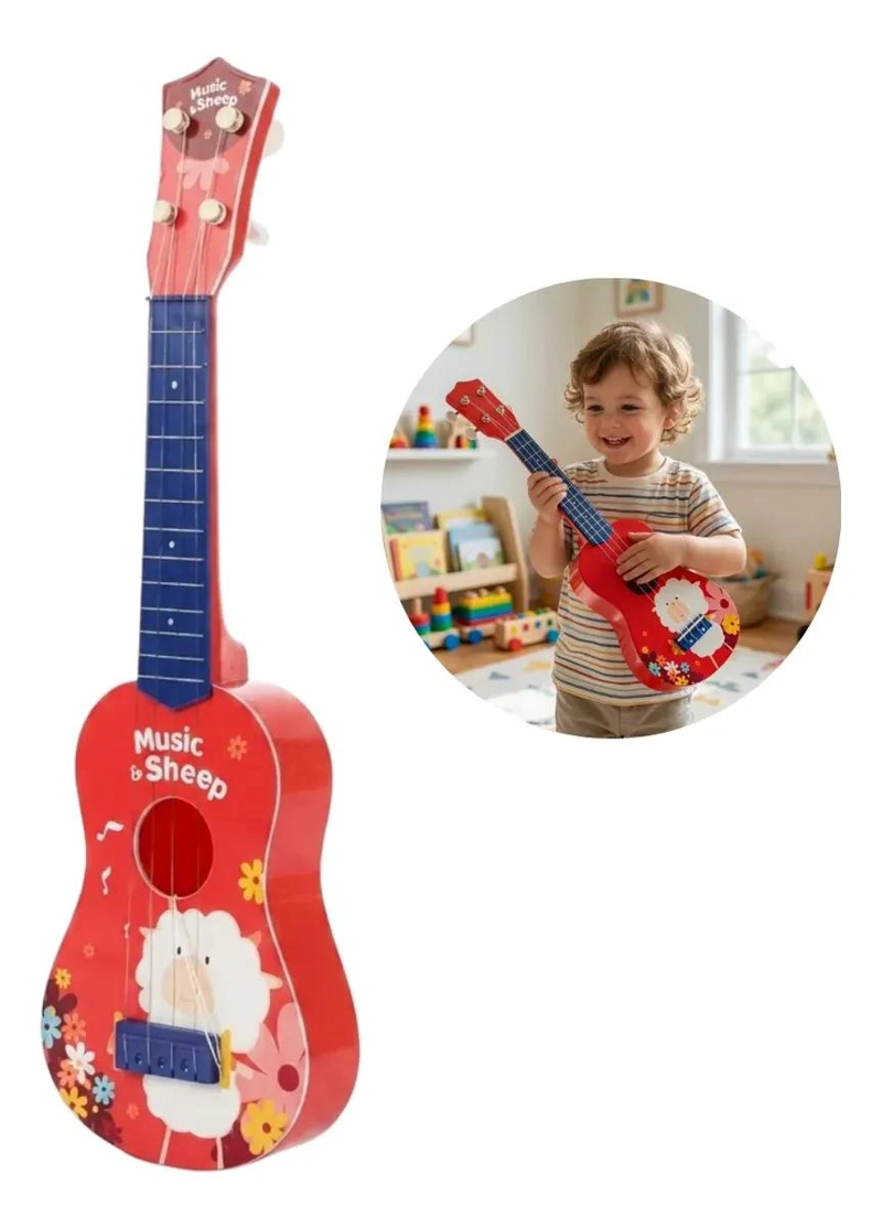 UKELELE DE MADERA INFANTIL DIDACTICO MUSICAL - 1