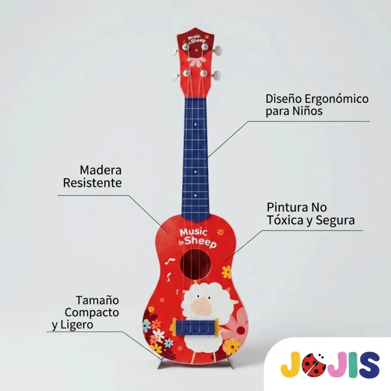 UKELELE DE MADERA INFANTIL DIDACTICO MUSICAL - 2