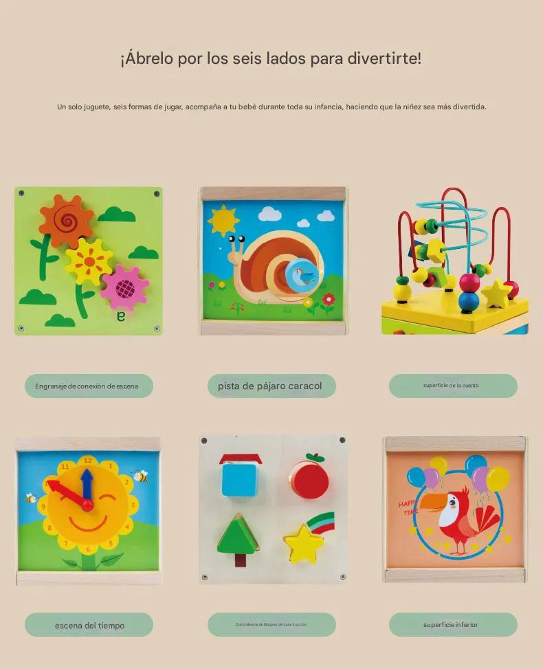 CAJA MONTESSORI 5 EN 1 CON CUENTAS PARA NIÑOS - 4